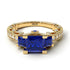 Modern Geometric Sapphire Gold Engagement Ring - Beverly No. 13 image 3
