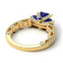 Modern Geometric Sapphire Gold Engagement Ring - Beverly No. 13 image 4