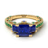 Modern Geometric Sapphire Gold Engagement Ring - Beverly No. 28 image 2
