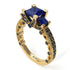 Modern Geometric Sapphire Gold Engagement Ring - Beverly No. 43 image 1