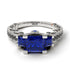 Modern Geometric Sapphire Gold Engagement Ring - Beverly No. 45 image 3