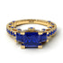Modern Geometric Sapphire Gold Engagement Ring - Beverly No. 73 image 3