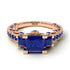 Modern Geometric Sapphire Gold Engagement Ring - Beverly No. 74 image 3