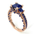 Modern Geometric Sapphire Gold Engagement Ring - Beverly No. 74 image 1