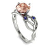 Morganite Blossom 14K Golden Nature Inspired Engagement Ring - Haley No. 915 image 3