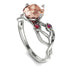 Morganite Blossom 14K Golden Nature Inspired Engagement Ring - Haley No. 912 image 3