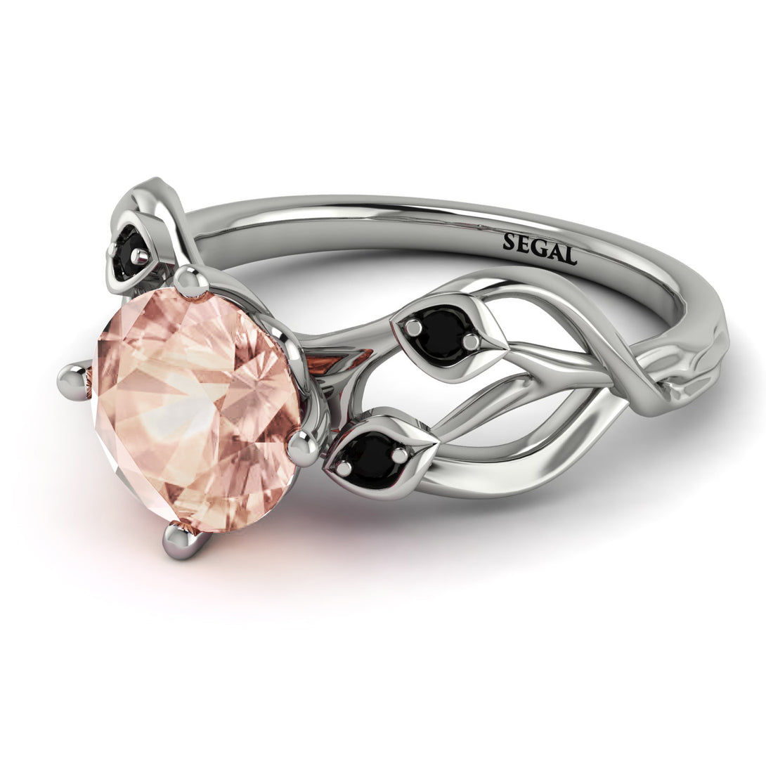 Morganite Blossom 14K Golden Nature Inspired Engagement Ring - Haley No. 909