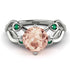 Morganite Blossom 14K Golden Nature Inspired Engagement Ring - Haley No. 906 image 2