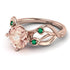 Morganite Blossom 14K Golden Nature Inspired Engagement Ring - Haley No. 905 image 1