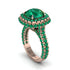 Emerald Pave Double Halo Engagement Ring - Eve No. 20 image 2
