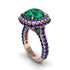 Emerald Pave Double Halo Engagement Ring - Eve No. 65 image 2