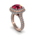 Ruby Pave Double Halo Engagement Ring - Eve No. 11 image 2