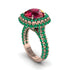 Ruby Pave Double Halo Engagement Ring - Eve No. 26 image 2