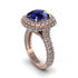 Sapphire Pave Double Halo Engagement Ring - Eve No. 14 image 2