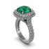 Emerald Pave Double Halo Engagement Ring - Eve No. 6 image 2