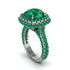 Emerald Pave Double Halo Engagement Ring - Eve No. 21 image 2