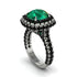 Emerald Pave Double Halo Engagement Ring - Eve No. 36 image 2