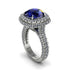 Sapphire Pave Double Halo Engagement Ring - Eve No. 15 image 2