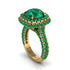 Emerald Pave Double Halo Engagement Ring - Eve No. 19 image 2