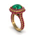 Emerald Pave Double Halo Engagement Ring - Eve No. 49 image 2