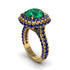 Emerald Pave Double Halo Engagement Ring - Eve No. 64 image 2