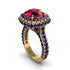 Ruby Pave Double Halo Engagement Ring - Eve No. 70 image 2