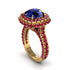 Sapphire Pave Double Halo Engagement Ring - Eve No. 58 image 2