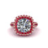 Diamond Pave Double Halo Engagement Ring - Eve No. 47 image 3