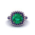 Emerald Pave Double Halo Engagement Ring - Eve No. 65 image 3