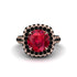 Ruby Pave Double Halo Engagement Ring - Eve No. 41 image 3