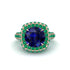 Sapphire Pave Double Halo Engagement Ring - Eve No. 29 image 3