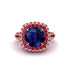 Sapphire Pave Double Halo Engagement Ring - Eve No. 59 image 3