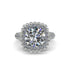 Diamond Pave Double Halo Engagement Ring - Eve No. 3 image 3