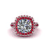 Diamond Pave Double Halo Engagement Ring - Eve No. 48 image 3