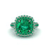 Emerald Pave Double Halo Engagement Ring - Eve No. 21 image 3