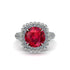 Ruby Pave Double Halo Engagement Ring - Eve No. 12 image 3