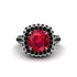 Ruby Pave Double Halo Engagement Ring - Eve No. 42 image 3