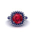 Ruby Pave Double Halo Engagement Ring - Eve No. 72 image 3