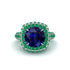 Sapphire Pave Double Halo Engagement Ring - Eve No. 30 image 3