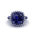 Sapphire Pave Double Halo Engagement Ring - Eve No. 75 image 3