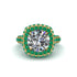 Diamond Pave Double Halo Engagement Ring - Eve No. 16 image 3