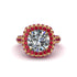 Diamond Pave Double Halo Engagement Ring - Eve No. 46 image 3