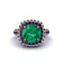 Emerald Pave Double Halo Engagement Ring - Eve No. 64 image 3