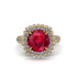 Ruby Pave Double Halo Engagement Ring - Eve No. 10 image 3