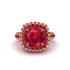 Ruby Pave Double Halo Engagement Ring - Eve No. 55 image 3