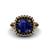 Sapphire Pave Double Halo Engagement Ring - Eve No. 43 image 3