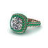 Diamond Pave Double Halo Engagement Ring - Eve No. 17 image 1