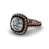 Diamond Pave Double Halo Engagement Ring - Eve No. 32 image 1