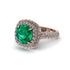 Emerald Pave Double Halo Engagement Ring - Eve No. 5 image 1