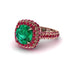 Emerald Pave Double Halo Engagement Ring - Eve No. 50 image 1